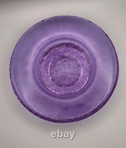 Beautiful Lavender Fire And Light Recycled Art Glass Candle Holder Home Decor