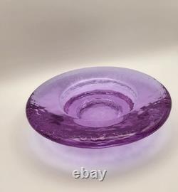 Beautiful Lavender Fire And Light Recycled Art Glass Candle Holder Home Decor