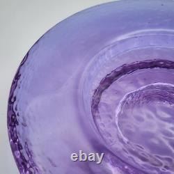Beautiful Lavender Fire And Light Recycled Art Glass Candle Holder Home Decor