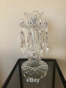 Beautiful Waterford Crystal Candlestick With Bobeche, Prisms & Candle Cup #2