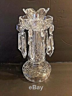 Beautiful Waterford Crystal Candlestick With Bobeche, Prisms & Candle Cup #2