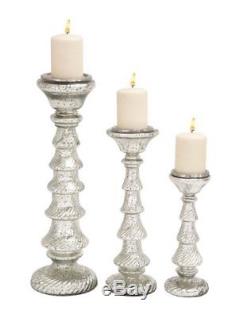 Benzara Impressive Styled Glass Candle Holder Candleholders, New
