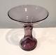 Blenko Glass Vase/candle Holder 5919 In Lilac By Wayne Husted W Sandblasted Mark