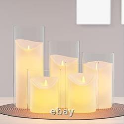 Borosilicate Glass Candle Holder, Clear Glass Chimney, Hurricane Candle Holder