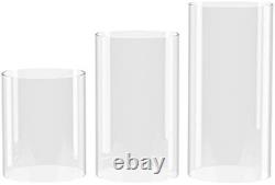 Borosilicate Glass Candle Holder, Clear Glass Chimney, Hurricane Candle Holder