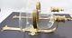 Brass And Bell Jar Glass Candle Holders, Large Traditional 2 Wall Sconces 30 H
