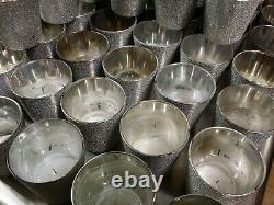 Bulk Lot of 86 Silver Sparkle Mercury Glass Votive Tealight Candle Holders, 3