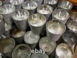 Bulk Lot of 86 Silver Sparkle Mercury Glass Votive Tealight Candle Holders, 3