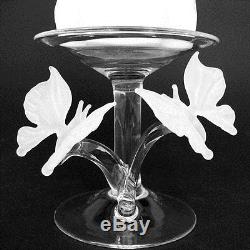Butterfly Unity Taper Candle Holder Set of Blown Glass