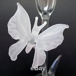 Butterfly Unity Taper Candle Holder Set of Blown Glass