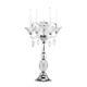 Candle Holder Candlestick Cyan Design Clear Glass Iron New Cy-1379