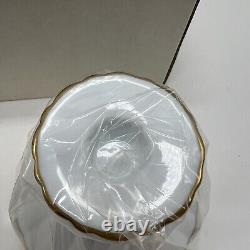 CHRISTIAN DIOR Candle Holders White with24K Gold Trim #CD5002-G Japan VTG NOS