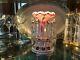 Czech Bohemian Cranberry Glass Luster Candle Holder Prisms Antique