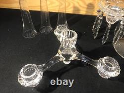 Cambridge 2 Tier 3 Arm Epergne Candelabra Bobeche Crystal Prisms Candle Holders Cambridge 2 Tier 3 Arm Epergne Candelabra Bobeche Crystal Prisms Candle Holders
