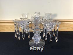 Cambridge 2 Tier 3 Arm Epergne Candelabra Bobeche Crystal Prisms Candle Holders Cambridge 2 Tier 3 Arm Epergne Candelabra Bobeche Crystal Prisms Candle Holders