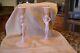 Cambridge Glass Crown Tuscan Pair Of Nude Candle Stick Holders Amazing Pair