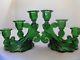 Cambridge Glass Emerald Candle Holders- Set Of Two