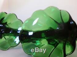Cambridge Glass Emerald Candle Holders- Set of Two