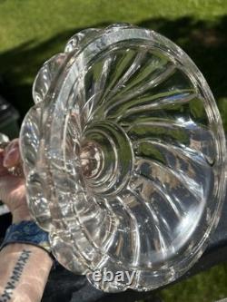Candelabra Crystal Base For 3 Arms- Unmarked Maybe Baccarat Bambous