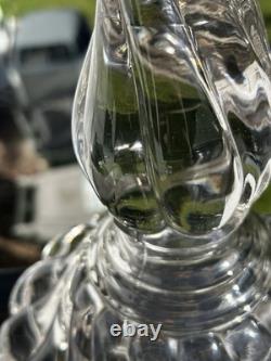 Candelabra Crystal Base For 3 Arms- Unmarked Maybe Baccarat Bambous
