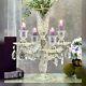 Candelabra Epergne Hanging Crystals Vintage Duncan Miller Centerpiece Candle