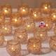 Candelabros Votivos Redondos De Oro Juego De Portavelas De Cristal De Mercurio