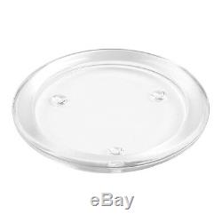 Candle Holder Round Glass Plate Pillar Candle Dish Plant Pot Dish Stand Clear