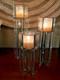 Candle Holders Handmade Leaded Beveled Glass 6 Sided Pillars Set Of 3 Vintage
