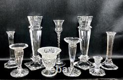 Candle Holders Set Mixed Styles / Sizes Wedding Holiday Centerpiece Set of 9