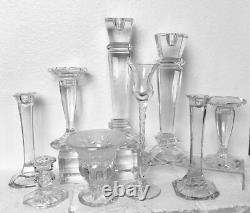 Candle Holders Set Mixed Styles / Sizes Wedding Holiday Centerpiece Set of 9