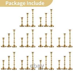 Candle Holders for Candlesticks 10 Sets/30 Pcs Bulk Thin 10 sets / 30 pcs Gold