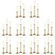 Candle Holders For Candlesticks 10 Sets/30 Pcs Bulk Thin Candlesticks Holders