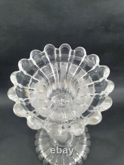 Candlestick Torche Of Baccarat Crystal, Cherub / Putti Candlestick Poli Frosted