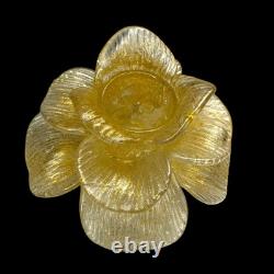 Cenedese Vetreria Murano Art Glass Candleholders Gold Flake