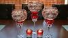Centerpiece Ideas Red Decorative Glass Candleholder Centerpiece