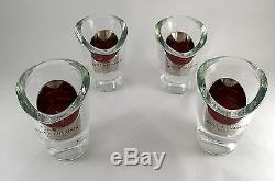 Champagne MOET & CHANDON A set of 4 Candle Holders Glass, Photophore NEW