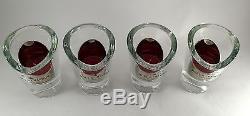 Champagne MOET & CHANDON A set of 4 Candle Holders Glass, Photophore NEW