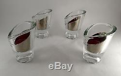 Champagne MOET & CHANDON A set of 4 Candle Holders Glass, Photophore NEW