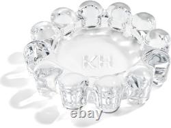 Chic Clear Bubble Glass Candle Dish Modern Clear Glass Candle Holder for Teali
