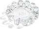 Chic Clear Bubble Glass Candle Dish Modern Clear Glass Candle Holder For Teali