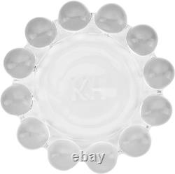 Chic Clear Bubble Glass Candle Dish Modern Clear Glass Candle Holder for Teali