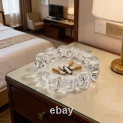 Chic Clear Bubble Glass Candle Dish Modern Clear Glass Candle Holder for Teali