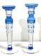 Christian Lacroix Pair Of Glass Candlesticks Candle Holders