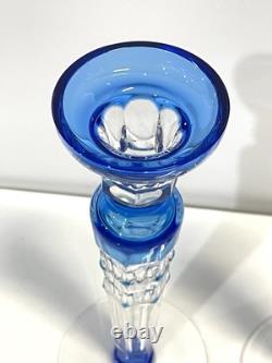 Christian Lacroix Pair Of Glass Candlesticks Candle Holders