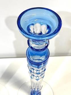 Christian Lacroix Pair Of Glass Candlesticks Candle Holders
