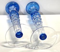 Christian Lacroix Pair Of Glass Candlesticks Candle Holders