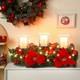 Christmas Candle Holder Centerpiece Christmas Poinsettia Glass Candle Holder