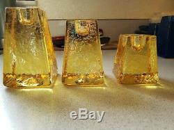 Citrus Candle Holder Fire And Light Recycled Glass Candle Holder Trio