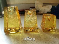 Citrus Candle Holder Fire And Light Recycled Glass Candle Holder Trio
