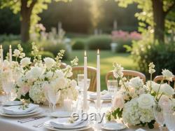 Classic Glass Taper Candle Holders Elegant Decorative Candle Stands High